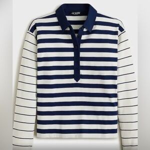 J. Crew long sleeve polo shirt in stripe, NWOT